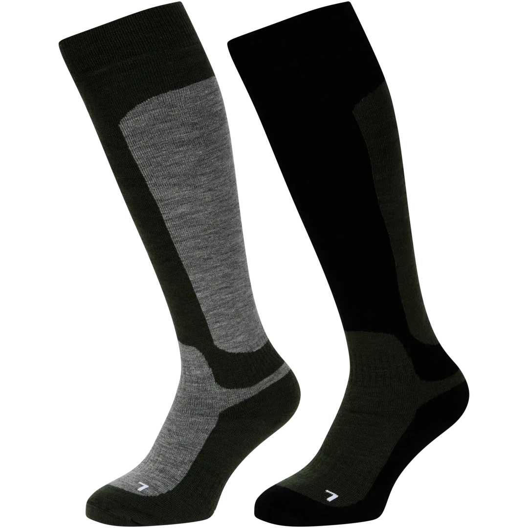 Skisokken Maten 39 - 46 | 2 paar | diverse kleuren