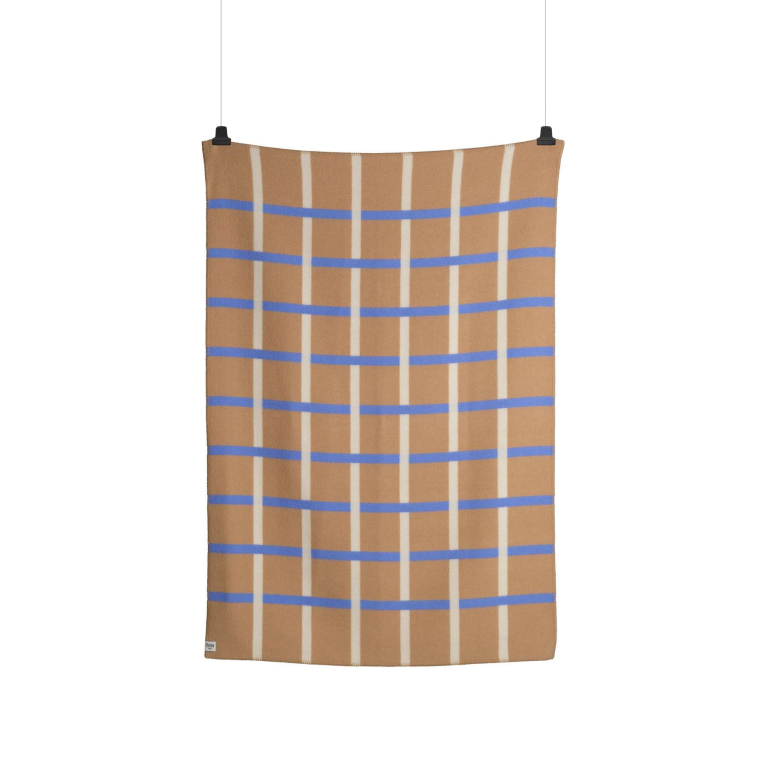 Røros Tweed Knut plaid 135x200 Cobalt Blue