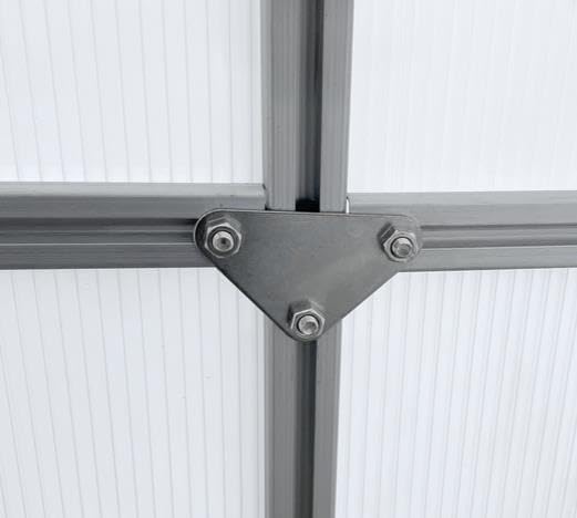 ESTEXO Aluminium Gewächshaus 11,2 m³ Frühbeet 370x190x195 cm inkl. Fundament Alu Treibhaus Tomatenhaus Pflanzhaus
