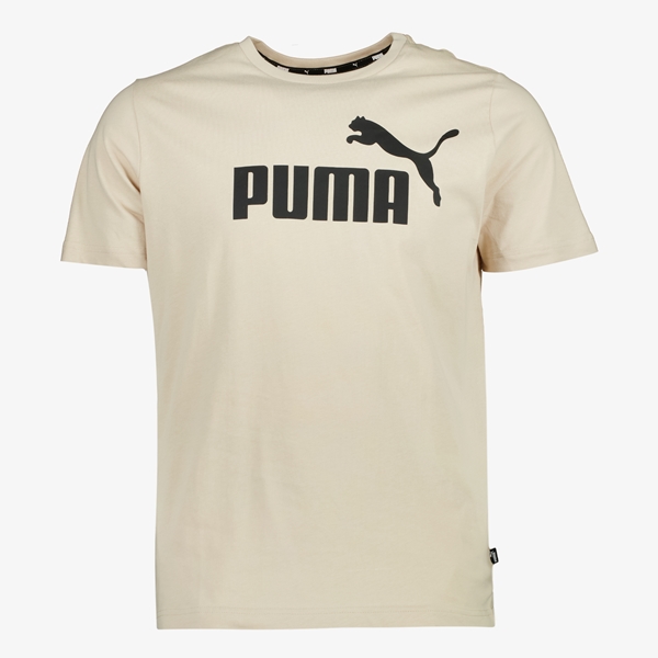 Puma Essentials Big Logo heren sport T-shirt beige