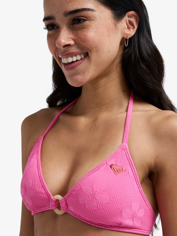 Roxy Paradise Fixed Tri Haut de bikini triangle Rose Femme