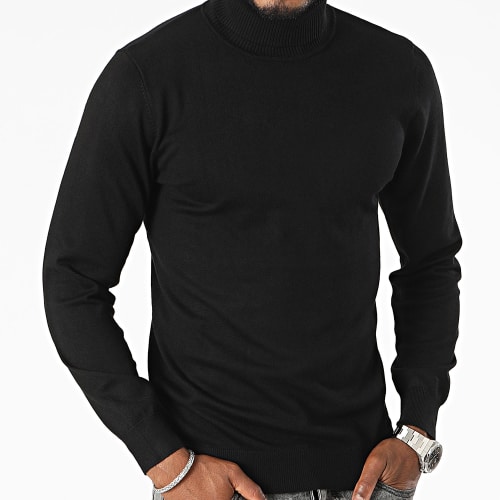 Pull Col Roulé Noir