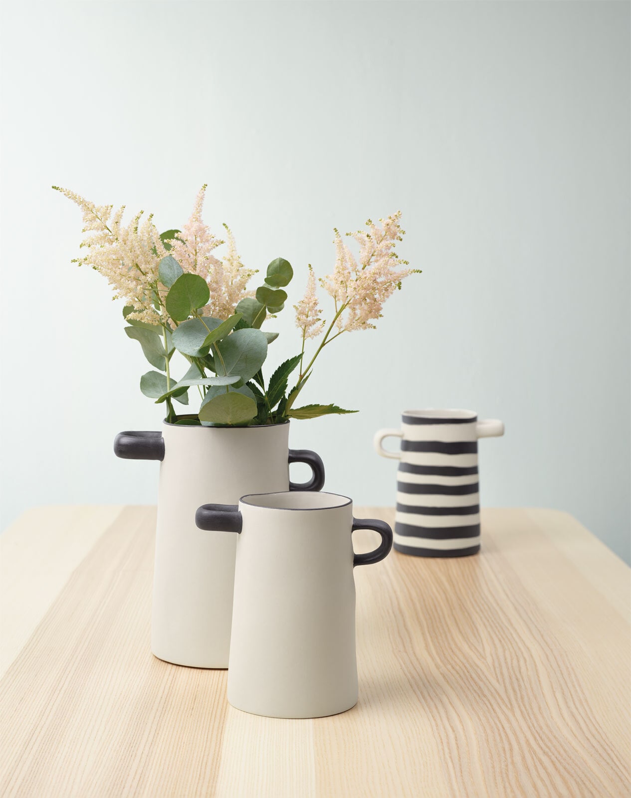 ASA Vase rund RAYU 17 cm naturfarbig gestreift