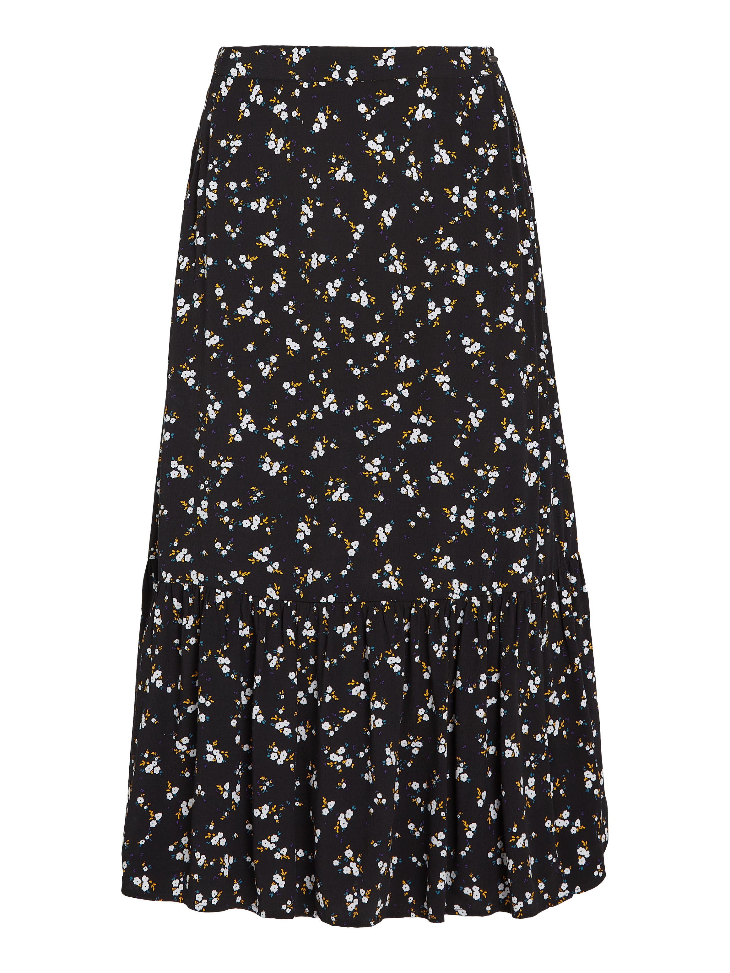 Tommy Jeans Curve A-Linien-Rock »TJW FLORAL RUFFLE MIDI SKIRT EXT«, Webrock Grosse Grössen