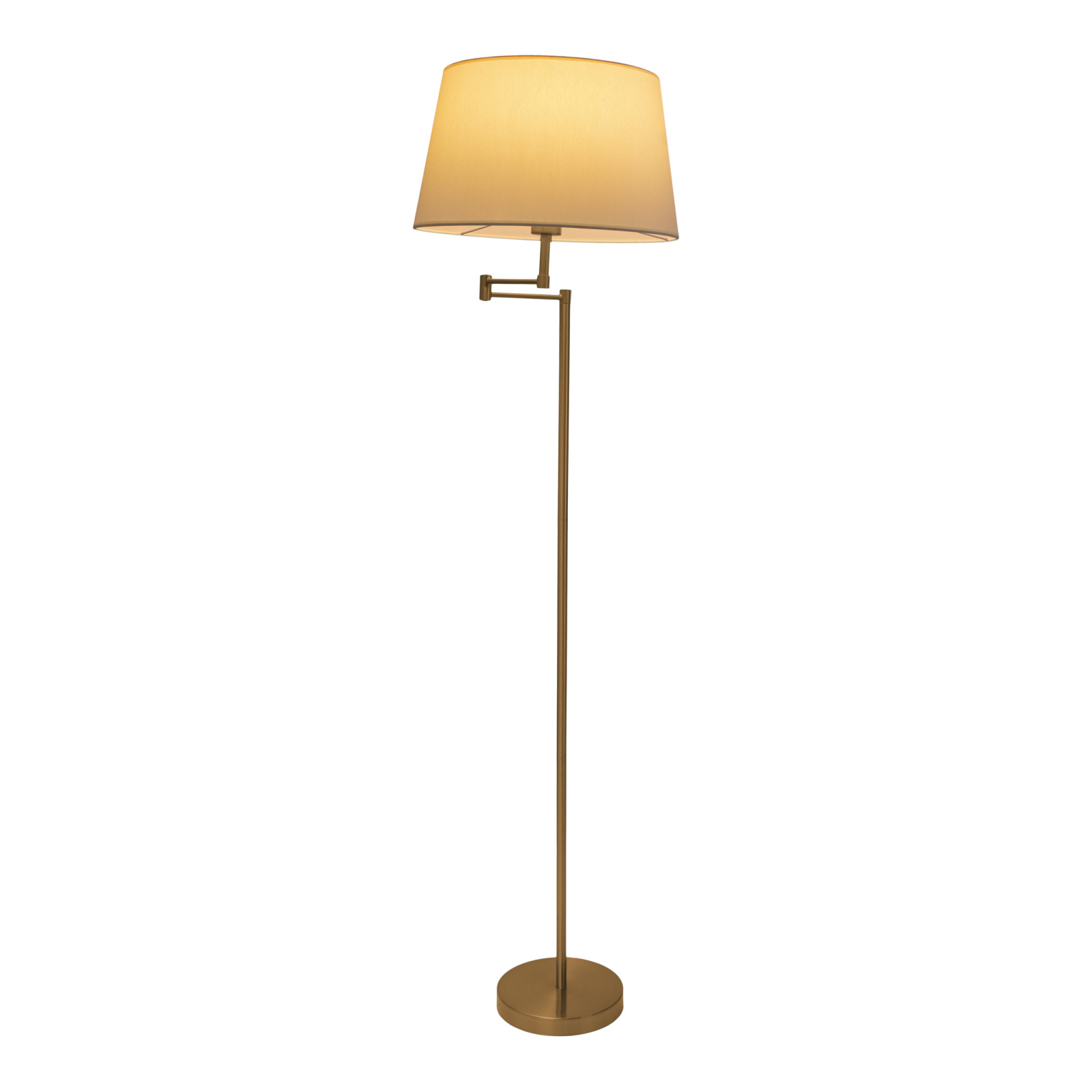 Stehleuchte - messingfarben-beige -158 cm