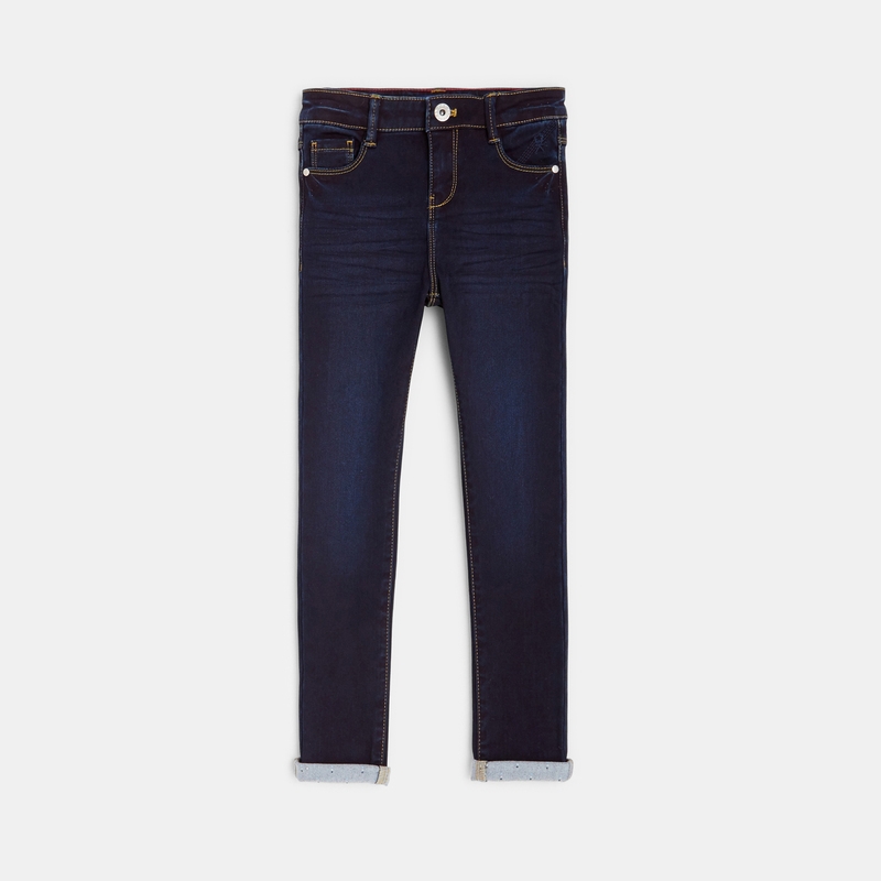 Jean skinny dark blue bleu fille