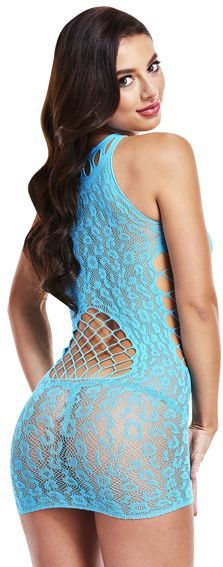 Luipaard Halter Mini Jurkje - Blauw