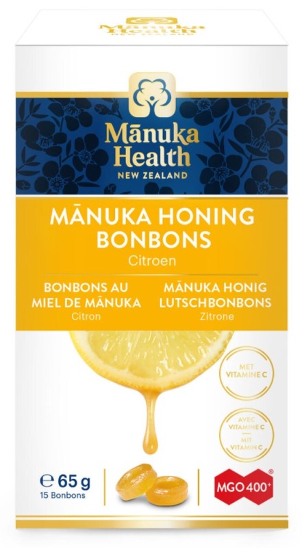 Manuka Health honing bonbons citroen MGO 400+ 15 stuks