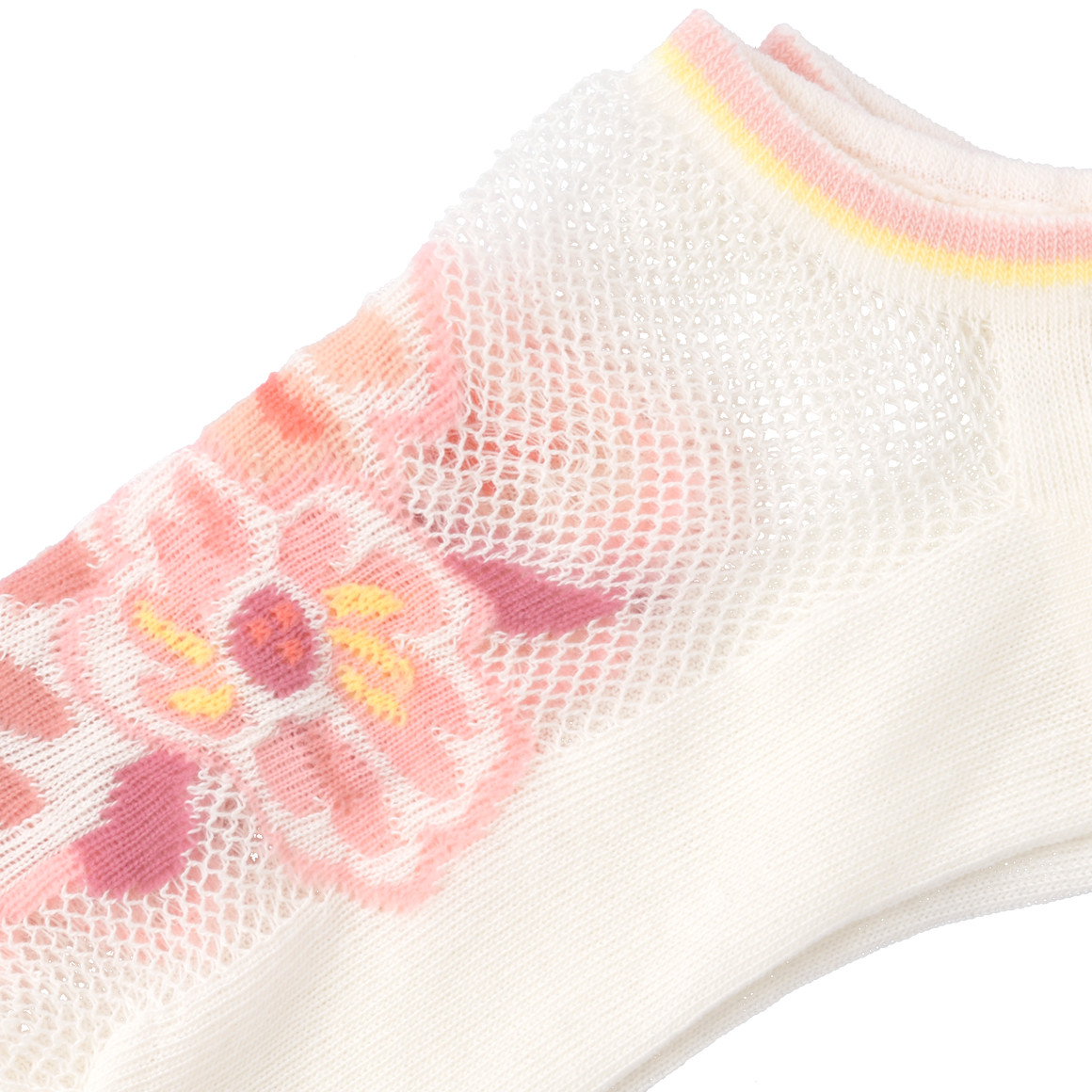 Gina Benotti 1 Paar Damen Sneaker-Socken mit Mesh-Einsatz weiss