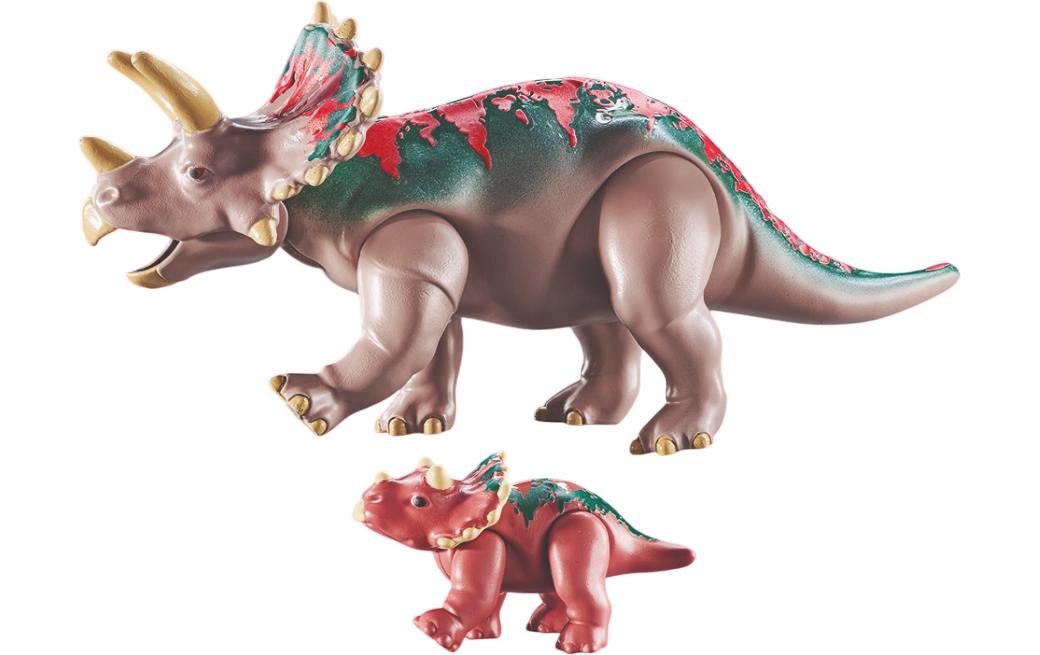 Dinos Triceratops mit Jungtier 71821Spielfiguren-Set