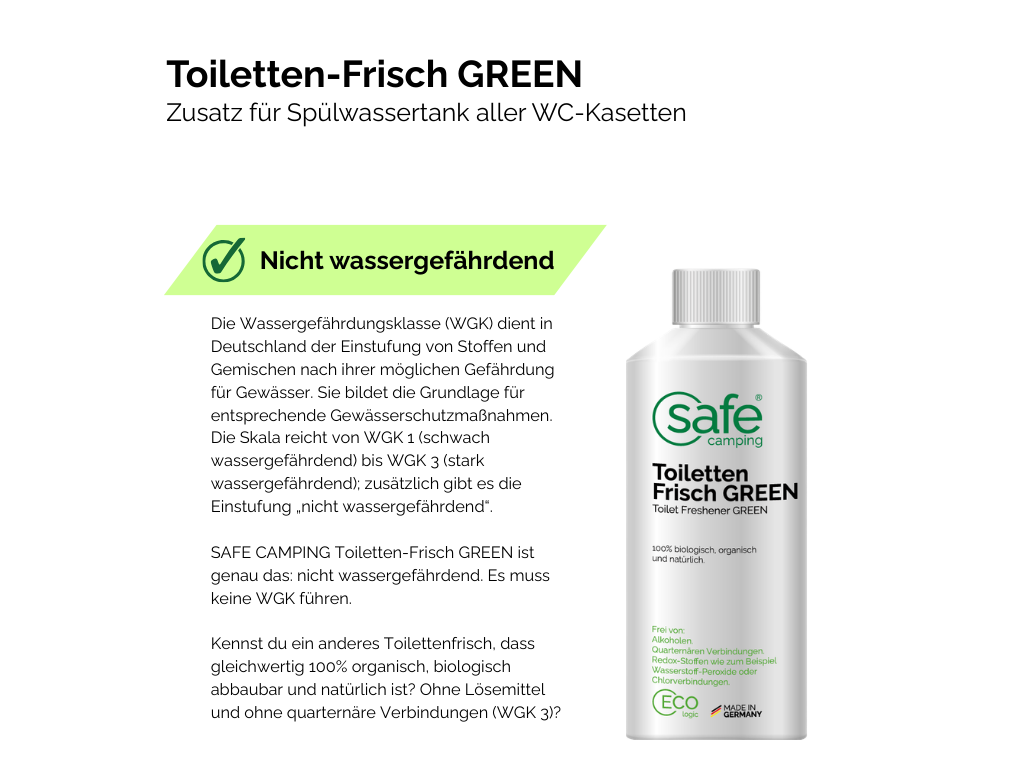 SAFE CAMPING toiletvloeistof GREEN - 250 ml