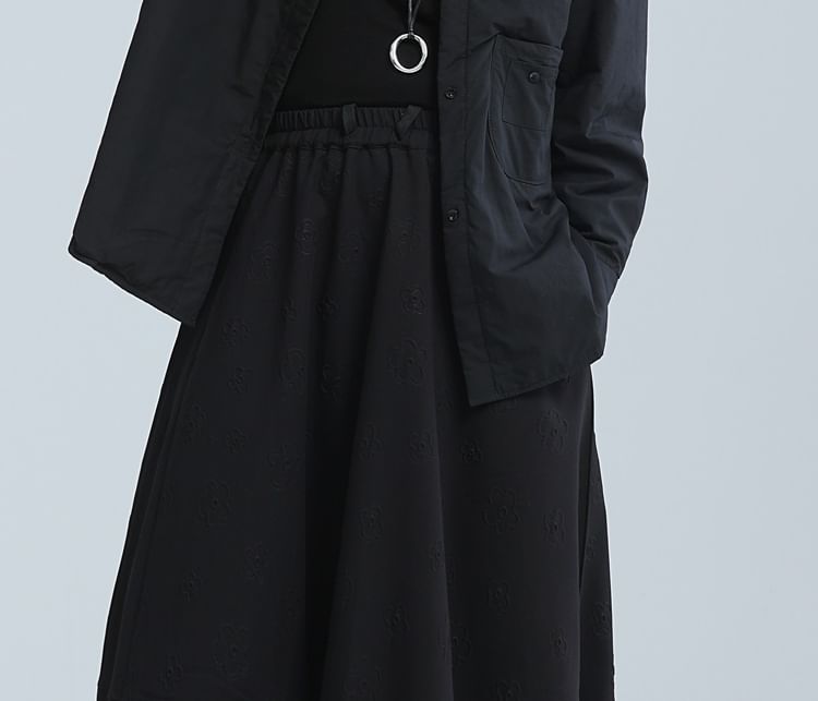 SIMPLE BLACK - Lange mouwen effen shacket