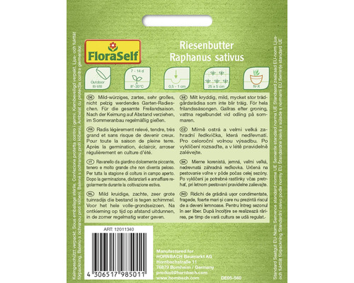 Radijsjes, Reuzenboterflora, Zelfbestuivend Zaad, Groentezaden