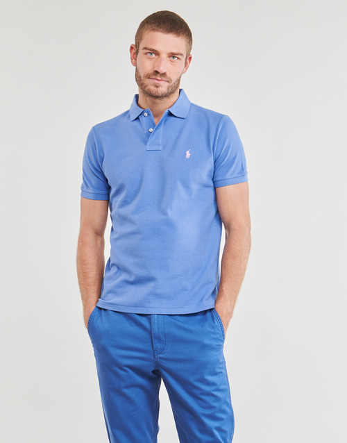 Polo Ralph Lauren - POLO COUPE DROITE EN COTON BASIC MESH Azul / Celeste / New / Azul