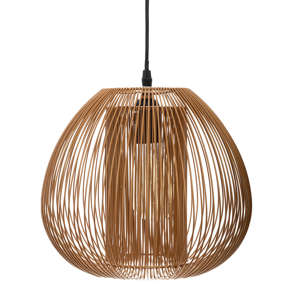 Suspension métal filaire NODA ocre H 25cm