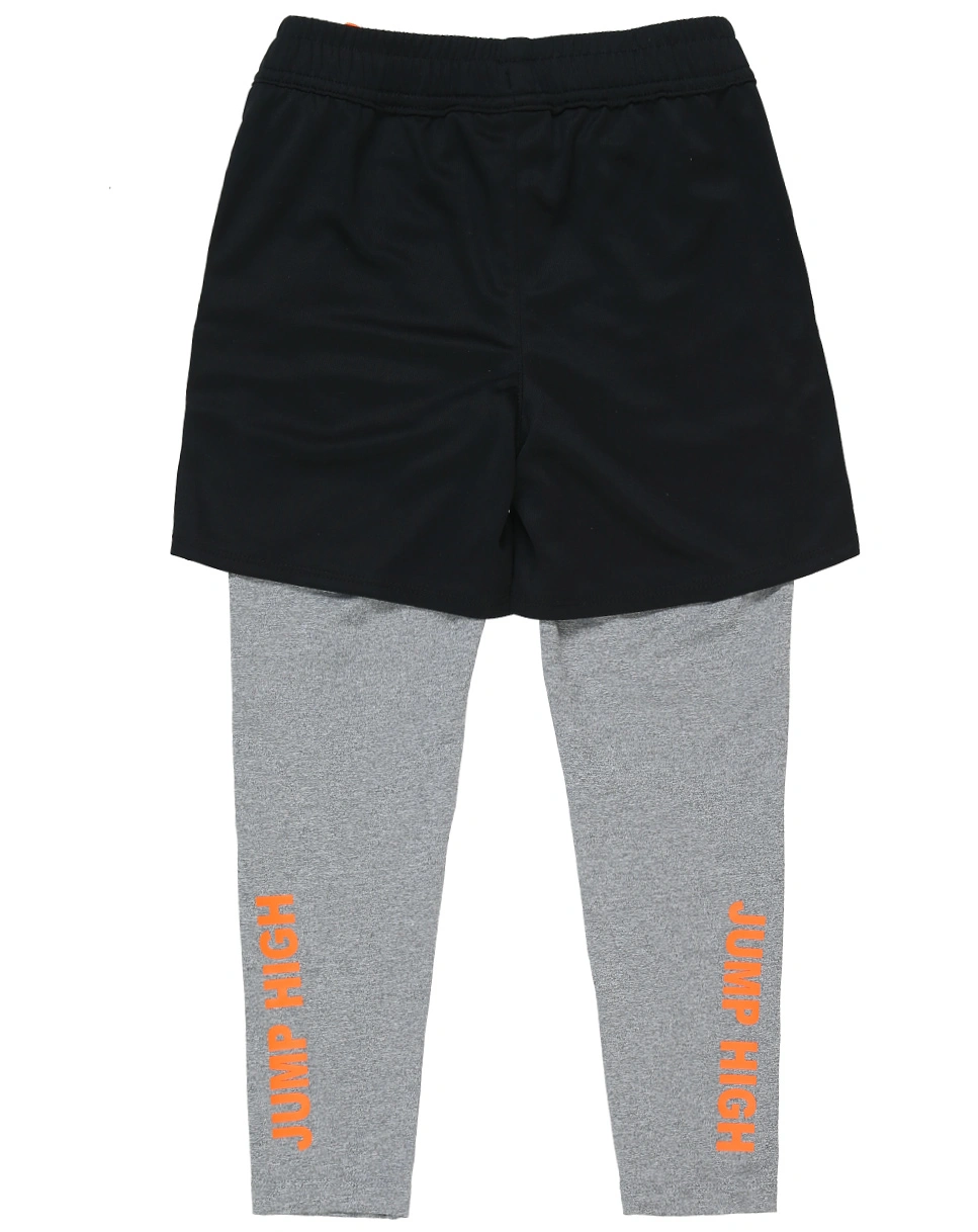 Funktions-Leggings JUMP HIGH mit Shorts in schwarz