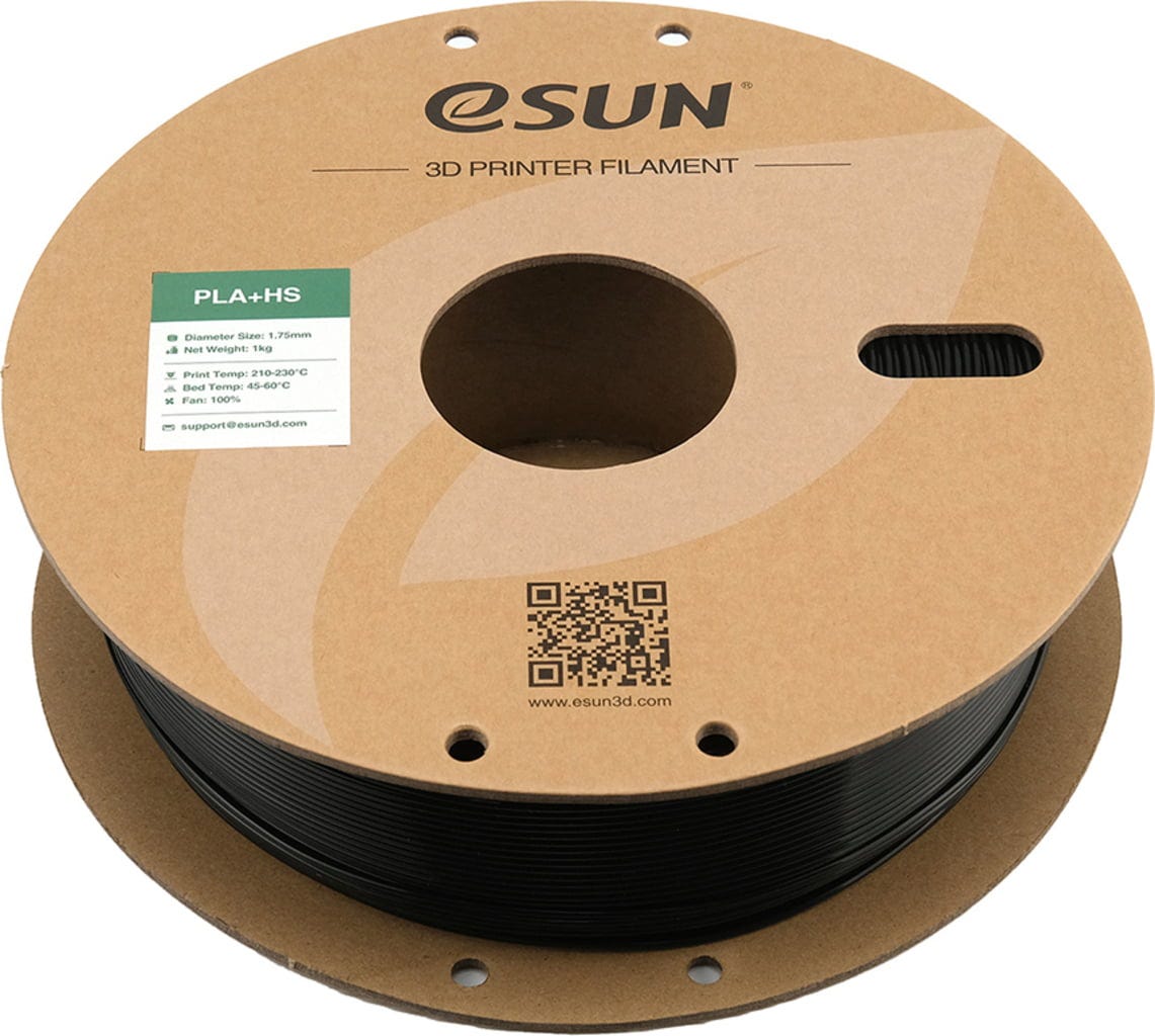 eSUN  PLA+HS Black, 1,75 mm / 1000 g    PLA-Filament für den Hochgeschwindigkeitsdruck