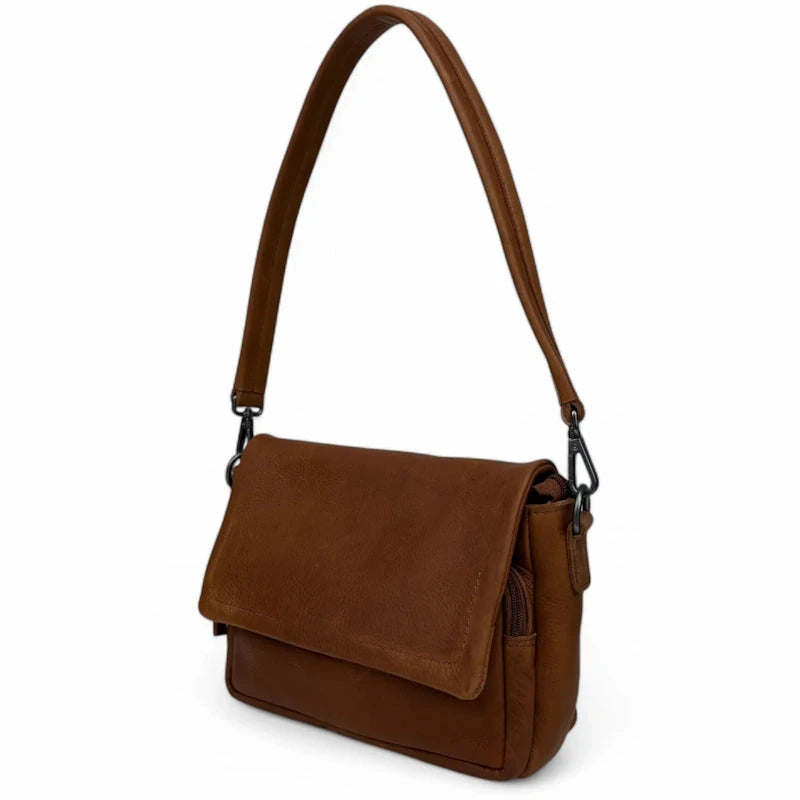 DSTRCT Preston Park Flap Bag Cognac
