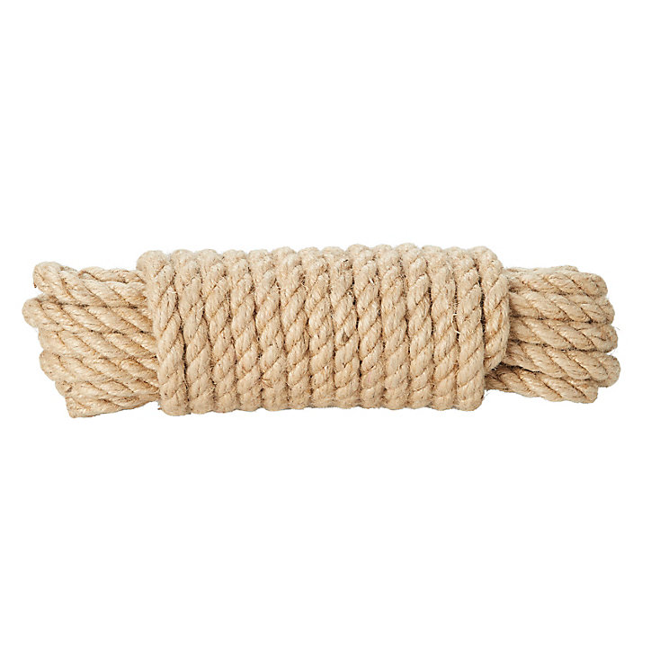 Corde torsadée en jute Diall ø8 mm, 10 m