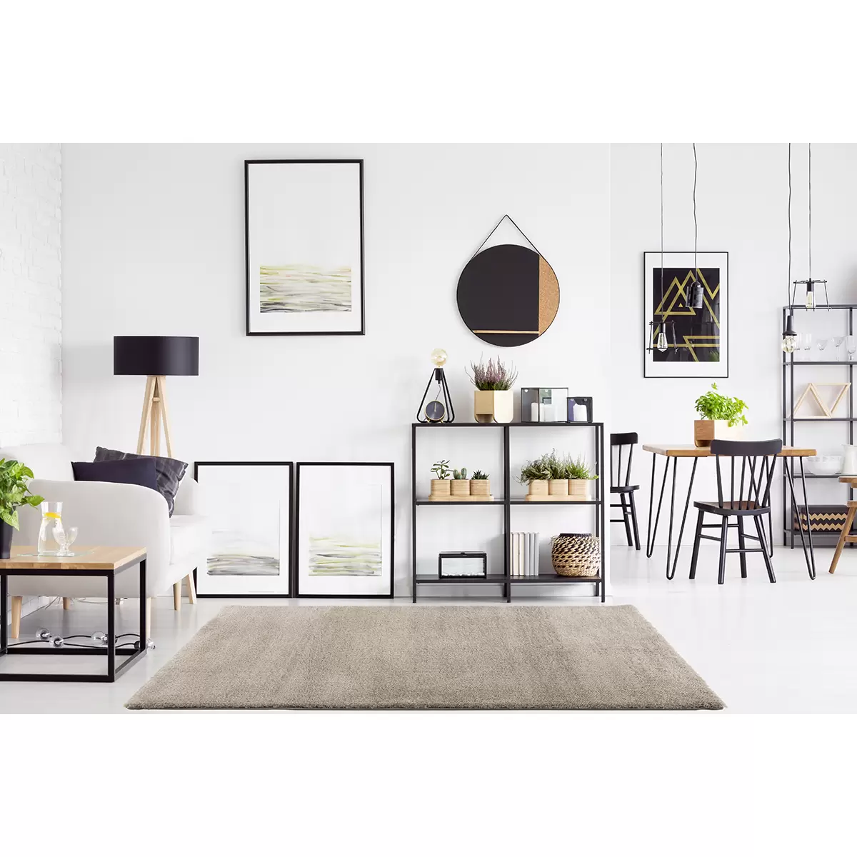 Hochflorteppich Lounge Beige