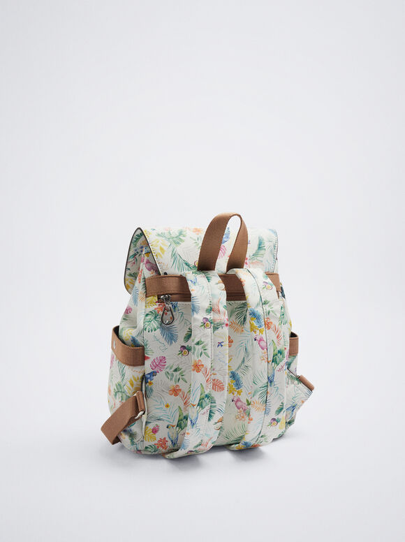 Mochila estampada - Marrom