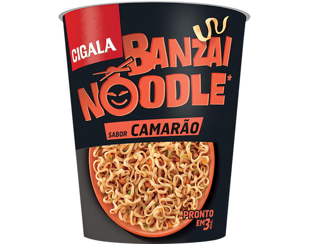 MASSA CIGALA NOODLES BANZAI SABOR A CAMARÃO 67G