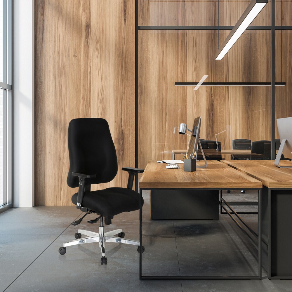 Profi Bürostuhl ZENIT COMFORT Stoff mit Armlehnen (höhenverstellbar) hjh OFFICE