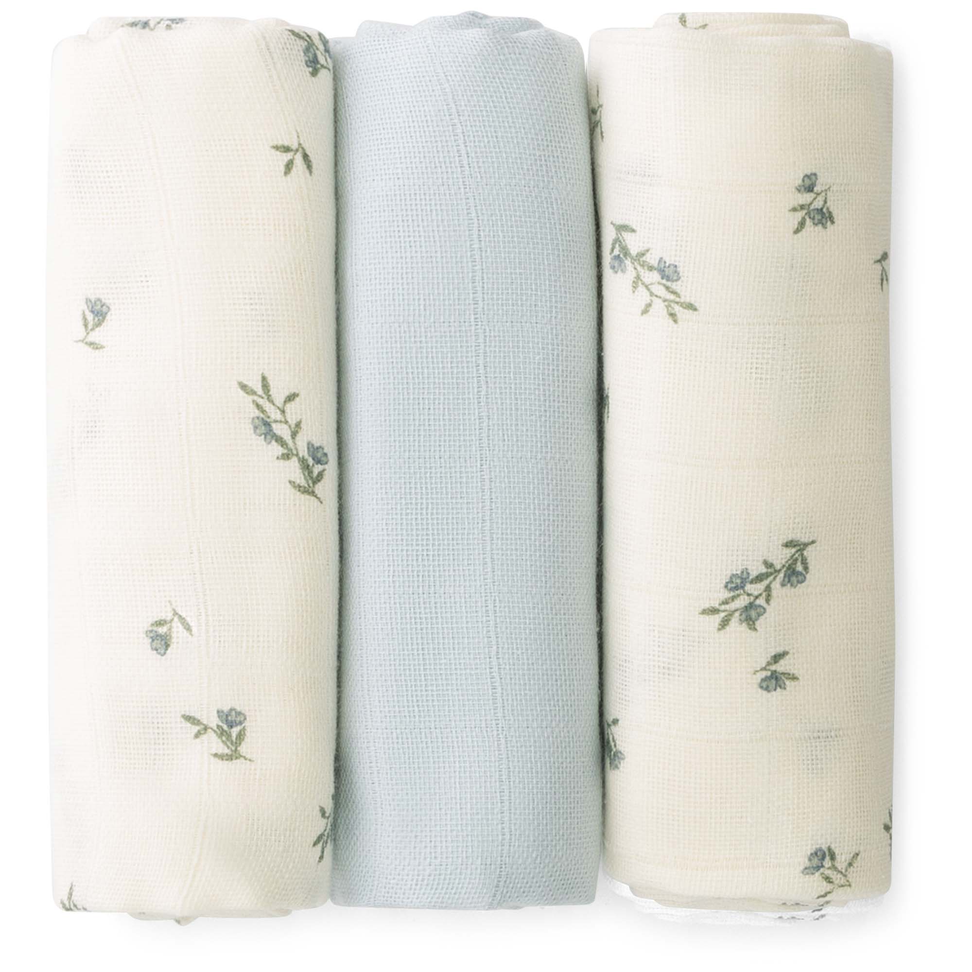 Prénatal hydrofiele luiers 3 stuks  blauw