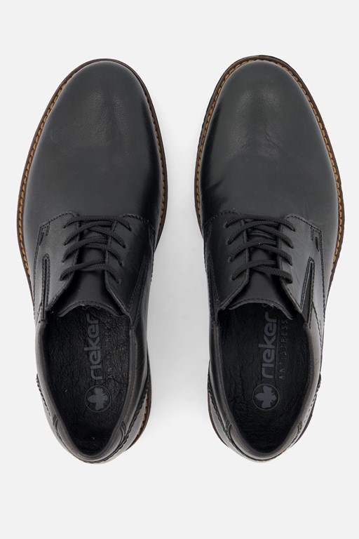 Rieker Veterschoenen zwart Leer
