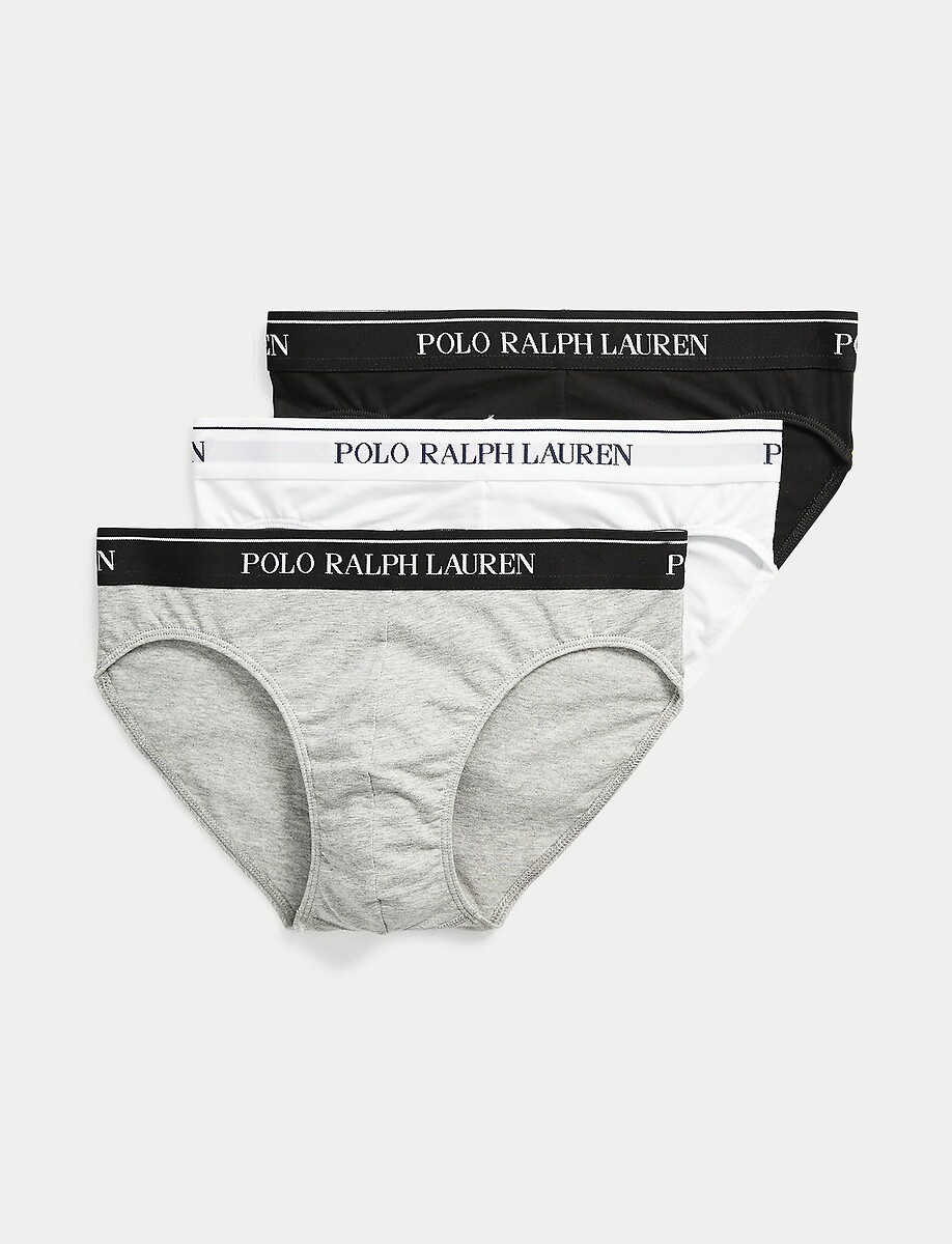 POLO RALPH LAUREN<br>Conjunto de 3 cuecas lisas
