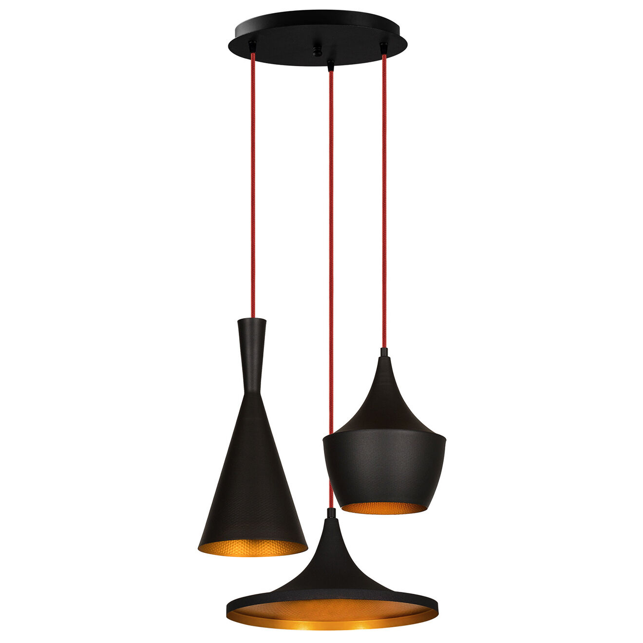 Opviq Suspension Elmas noir/doré - 51x130 cm