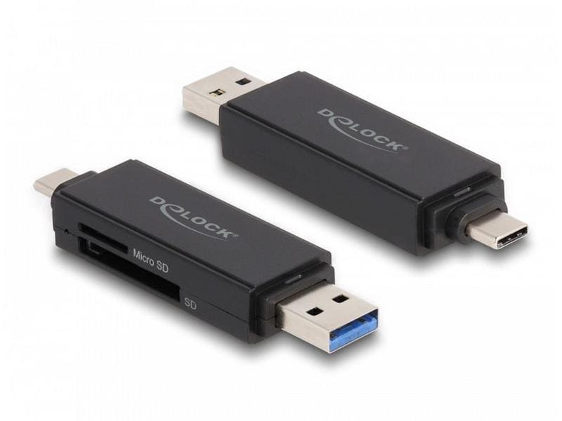 Delock Card Reader Extern 91004 SuperSpeed USB SD und MicroSD Speicherkartenleser im USB-Stick-Format