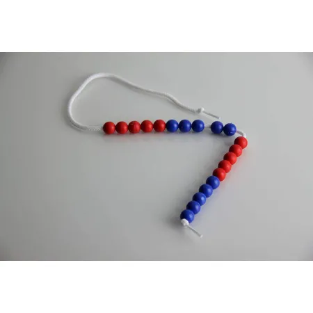 Wissner RE-Plastic® Rechenkette mit 20 Kugeln in rot/blau