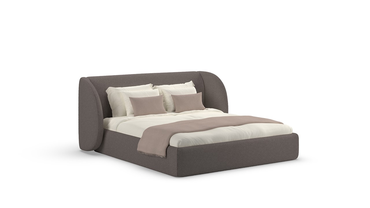 Bed Cove - Wool look dark grey
