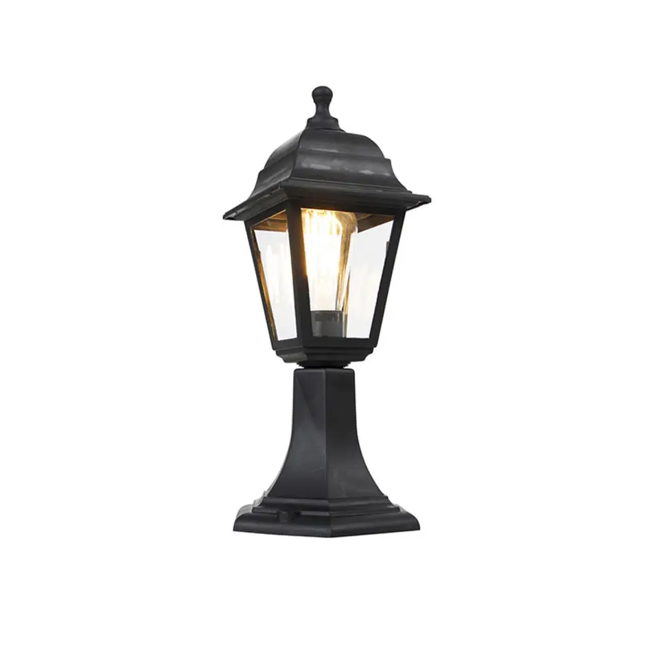 Qazqa staande buitenlampen capital zwart e27