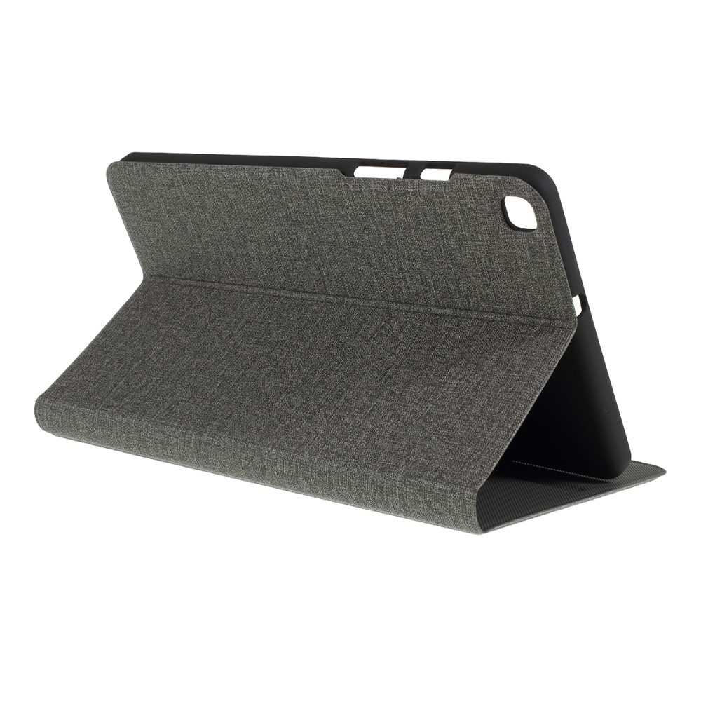 Samsung Galaxy Tab A 8.0 (2019) Leder Tasche Flip Cover Stoff Optik - Grau
