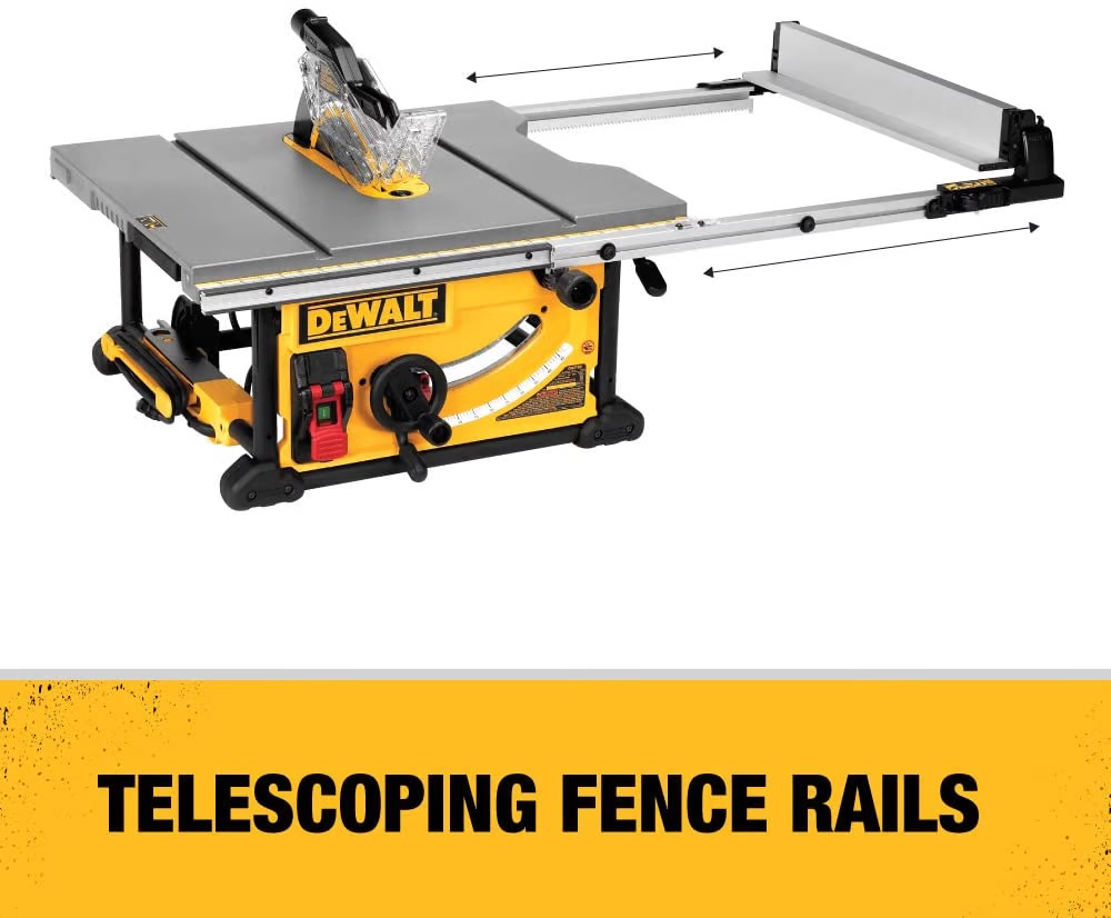 DEWALT 10-INCH TABLE SAW, 32-1/2-INCH RIP CAPACITY (DWE7491RS)
