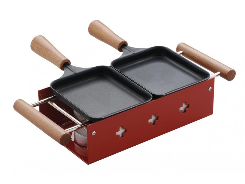 TTM Teelicht-Raclette Twiny Cheese rouge Rot Raclette-Käseschmelzer für bis zu 2 Personen