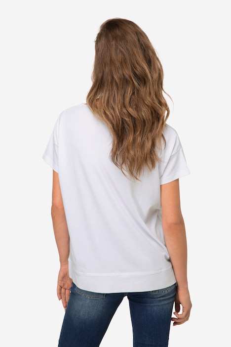 T-Shirt, oversized, Rundhals, Halbarm