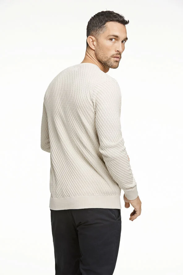 Lindbergh Cable knit jumper Sand