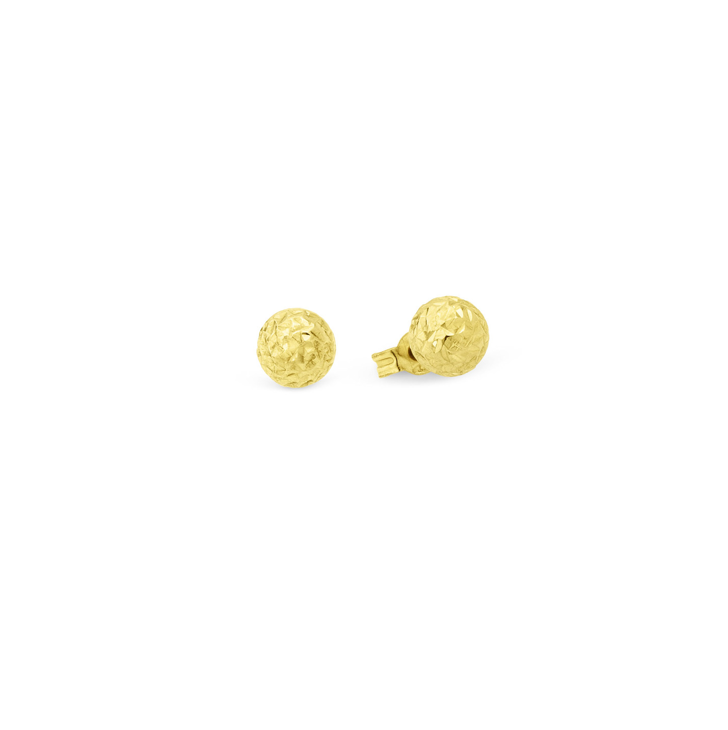Facettierte Ohrstecker aus Gold