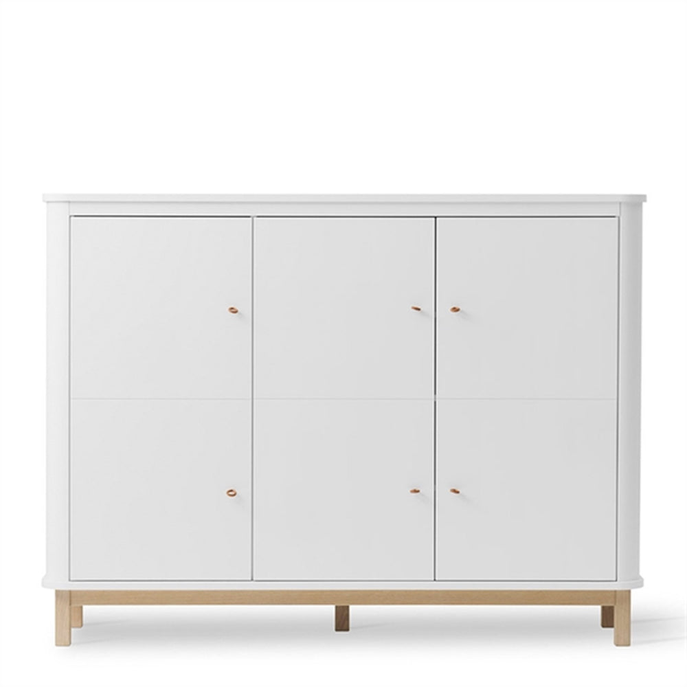 Køb Oliver Furniture Wood Multiskab 3 Døre Hvid/Eg