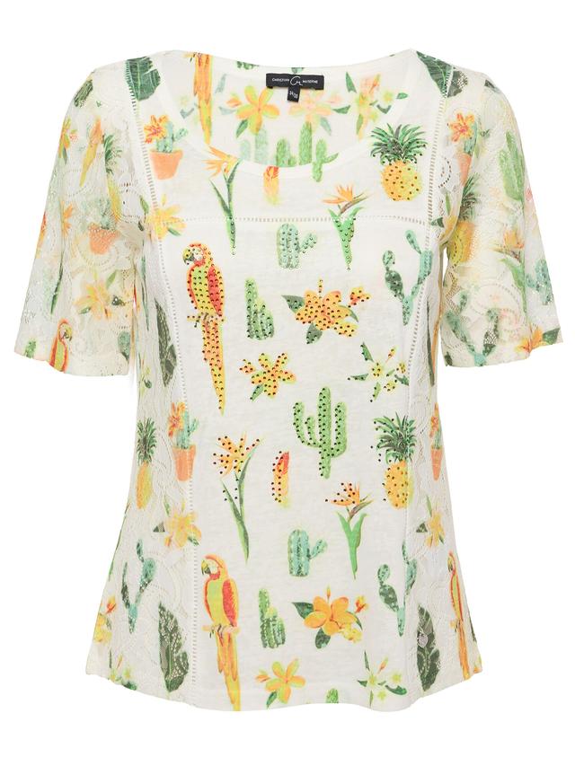 Shirt mit Kakteen Druck