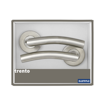 Gamma deurkruk set Trento rond rozet RVS