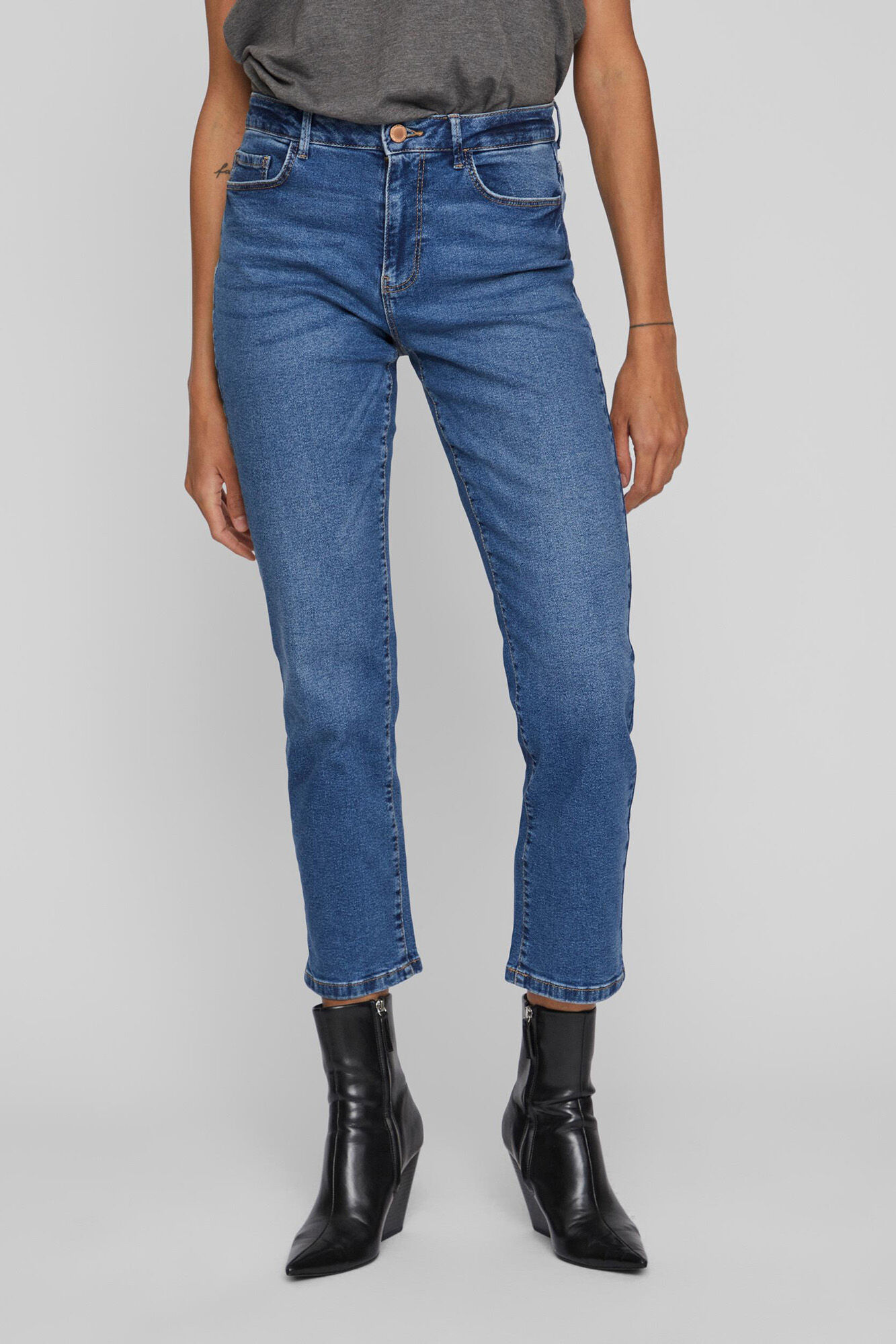 Calça jeans Alice de perna reta - Azul