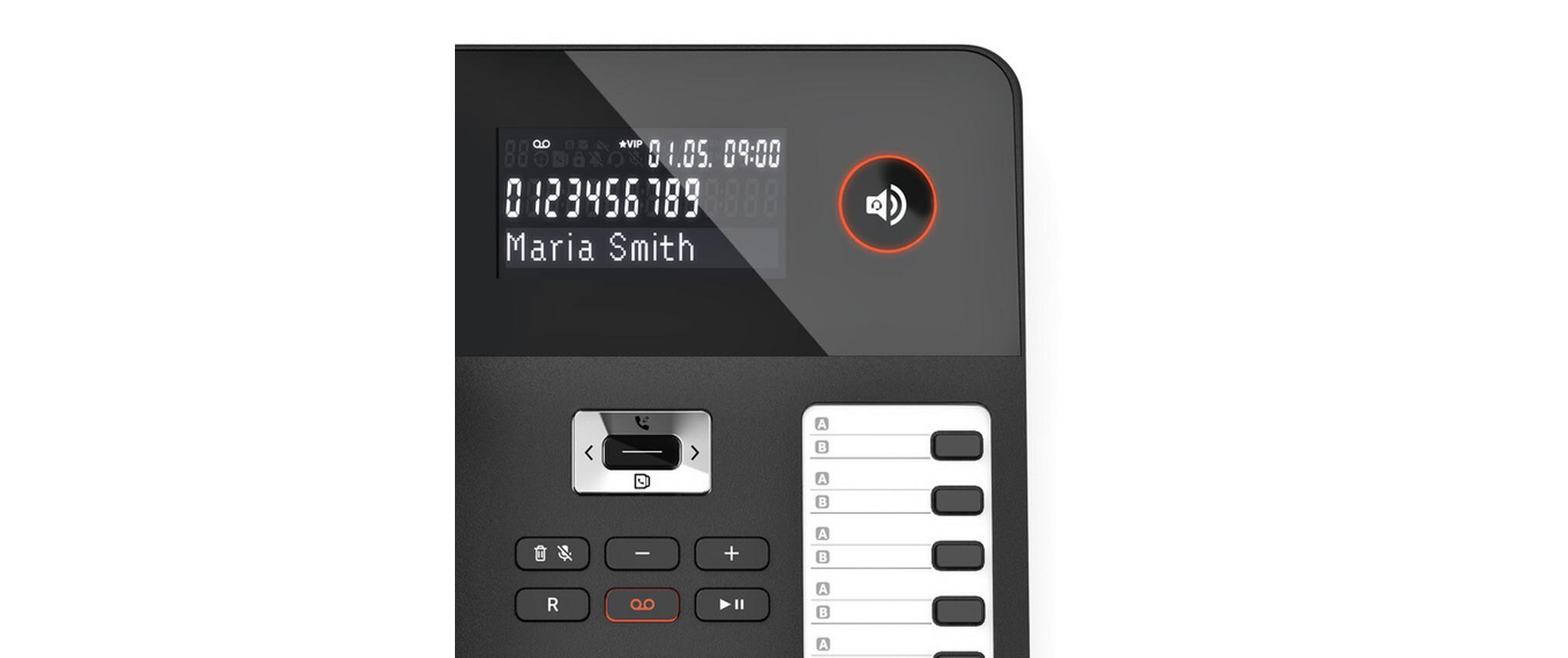 Tischtelefon DESK 800A SchwarzDas Wand- und Tischtelefon für komfortable Telefonie mit Anrufbeantworter