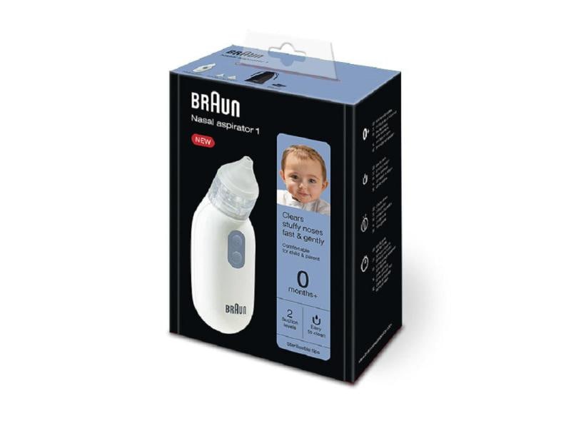 Braun Nasensauger BNA 100 Weiss Nasenschleimentferner