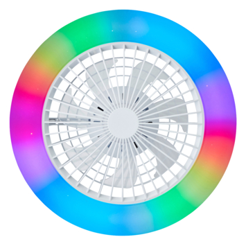 Brilliant plafondventilator Salerno met lamp en RGB functie 40W wit