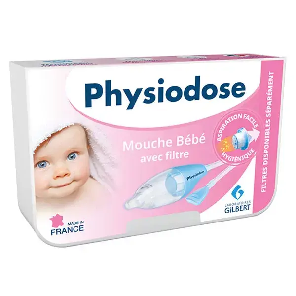 Aspirador Nasal Infantil Physiodose Baby da Gilbert Laboratories com Filtro
