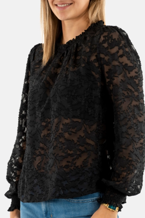 Tee shirt manches longues morgan 242-ojour noir